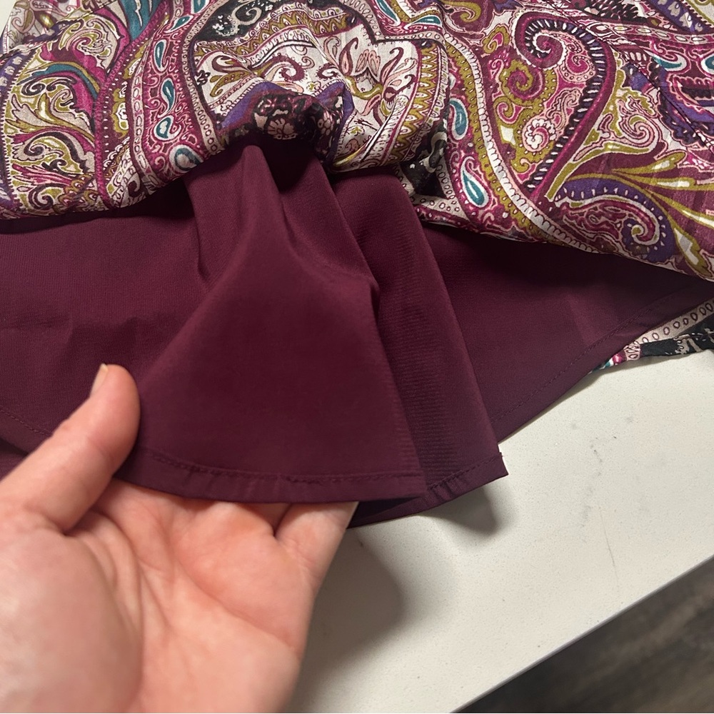 Chico’s Blouse Purple Long Sleeve Top 0 Fits Flowy - Picture 8 of 11